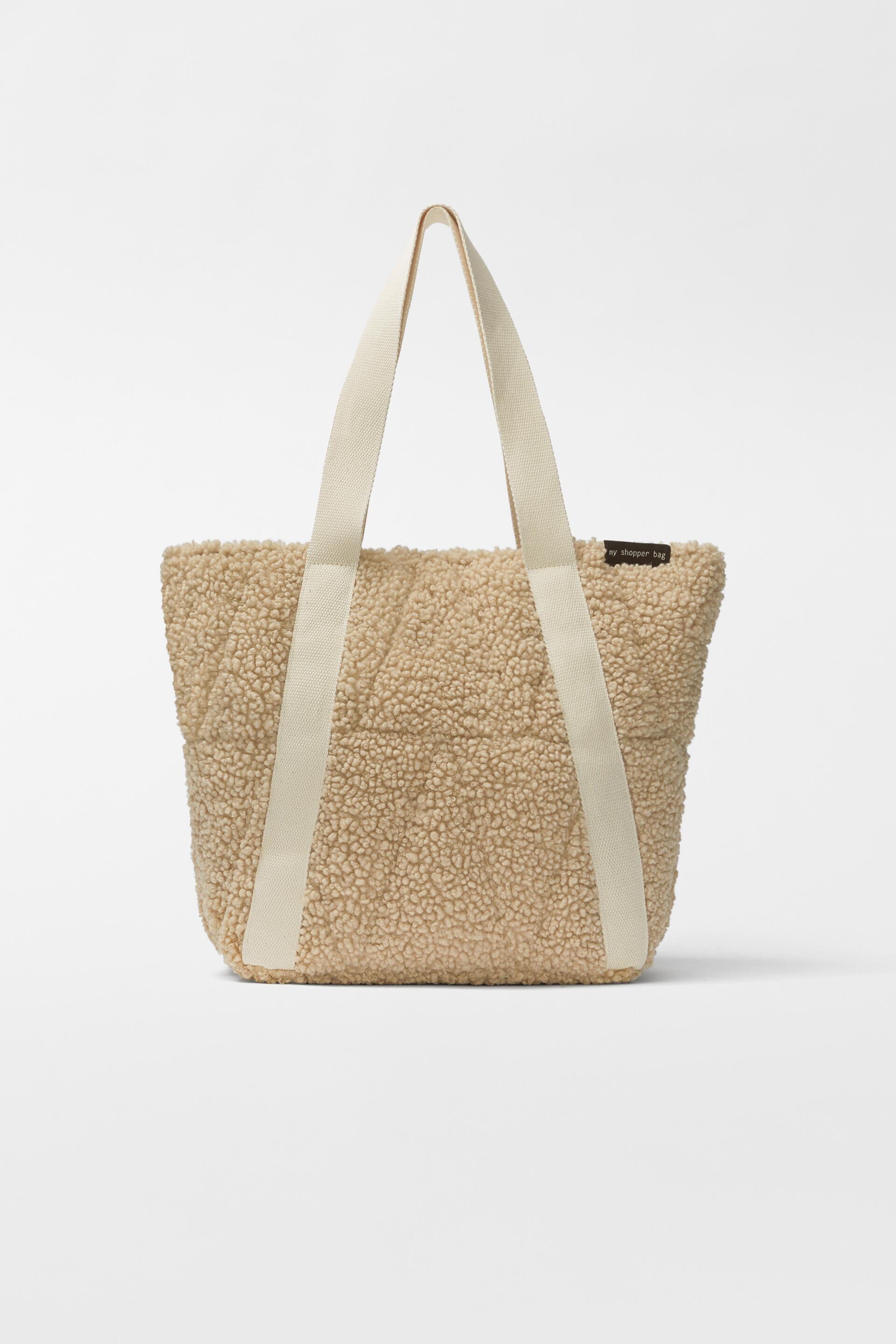 Zara white tote bag sales